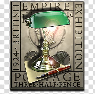 Steampunk Eric Gill Stamp Icon Set, gill-desklamp transparent background PNG clipart