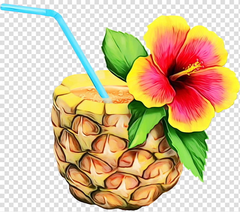 Flowers, Pineapple, Juice, Clausena Lansium, Drawing, Milkshake, Food, Logo transparent background PNG clipart