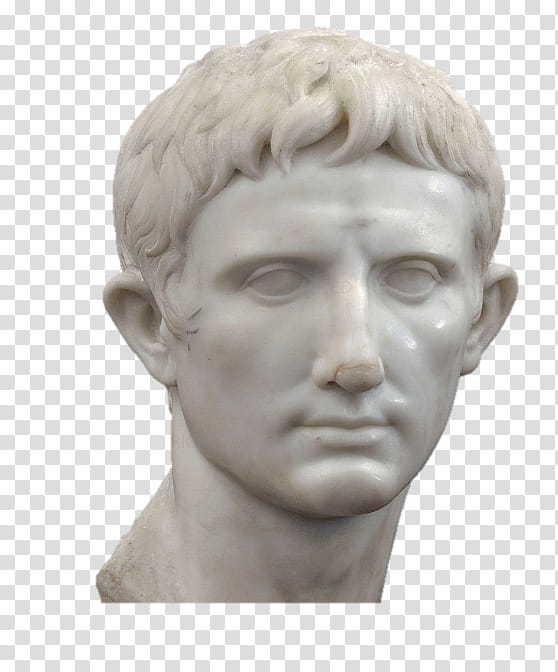 Face, Augustus, Bust, Roman Empire, Museo Galileo, Roman Emperor, Portrait, Marble transparent background PNG clipart