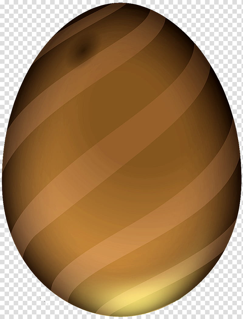 brown and yellow striped Easter egg transparent background PNG clipart