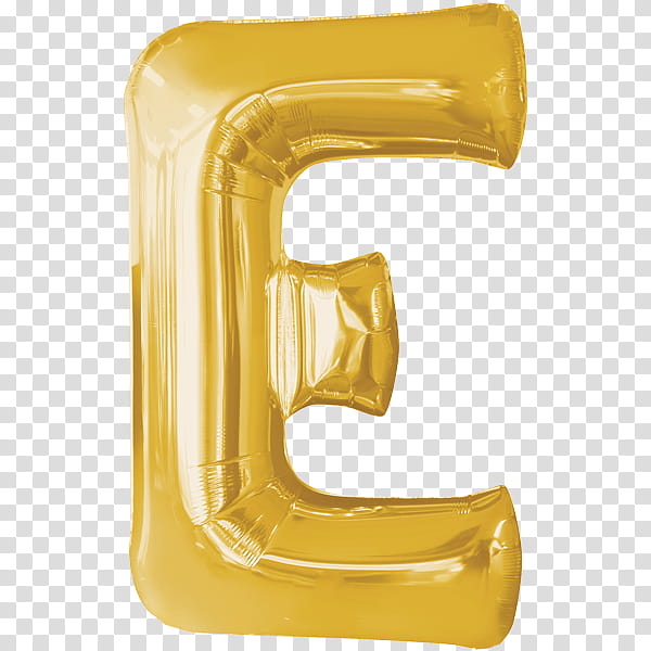 Air Balloon, Letter, Gold, Alphabet, Egold, Helium, Aluminium, Yellow transparent background PNG clipart