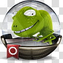 Sphere   , green chameleon in glass ball transparent background PNG clipart