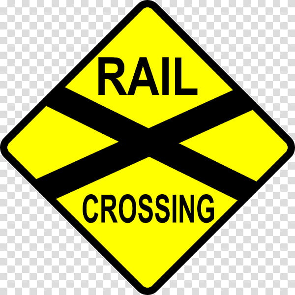Train, Rail Transport, Traffic Sign, Level Crossing, Track, Railway Signal, Crossbuck, Rail Profile transparent background PNG clipart