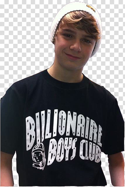 Christian Beadles, smiling man wearing black and white t-shirt transparent background PNG clipart