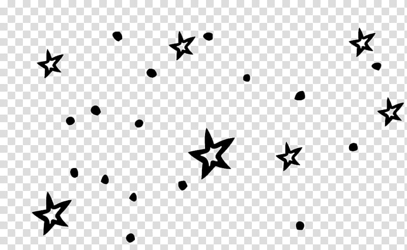 SPACE OO, black star and dots illustration transparent background PNG ...