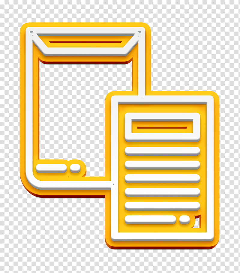 Invoice icon Bill icon Money Funding icon, Line, Yellow, Rectangle transparent background PNG clipart