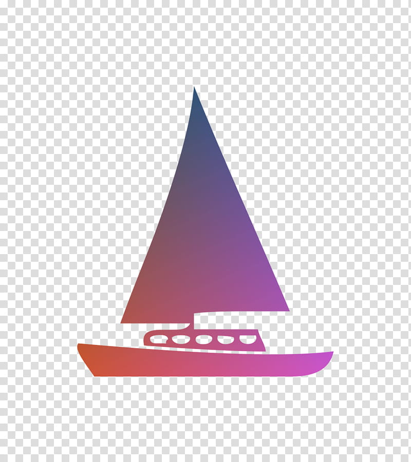 Boat, Logo, Sailing Ship, Purple, Triangle, Sailboat, Vehicle, Cone transparent background PNG clipart