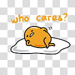 Gudetama, Who Cares emoji illustration transparent background PNG clipart