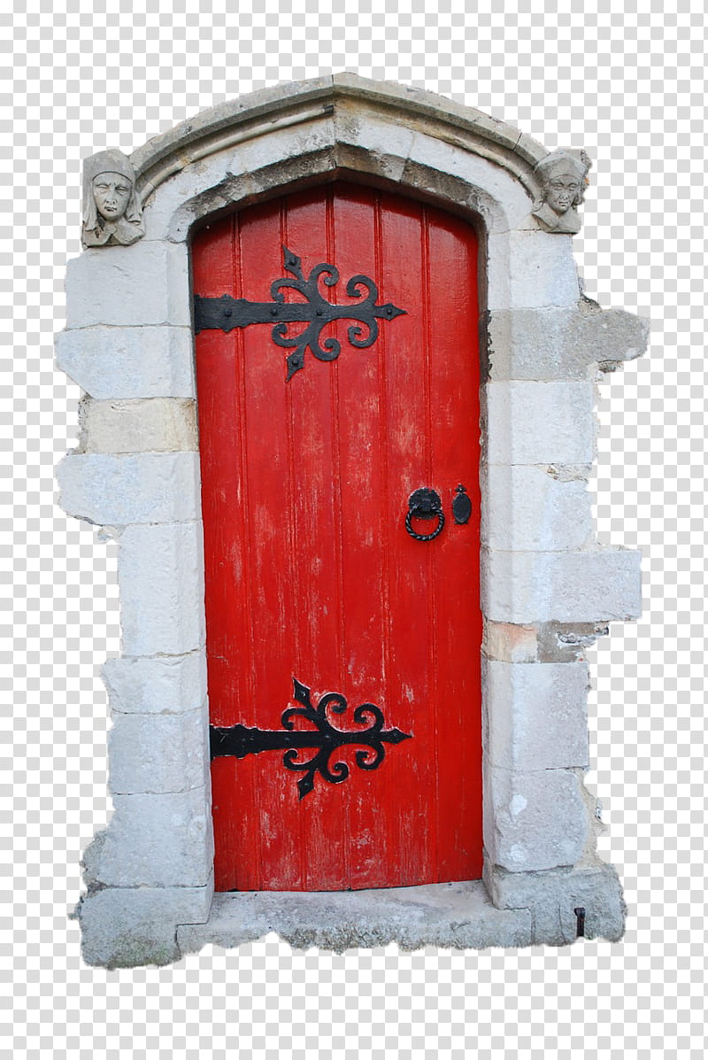 Doors, red wooden door transparent background PNG clipart