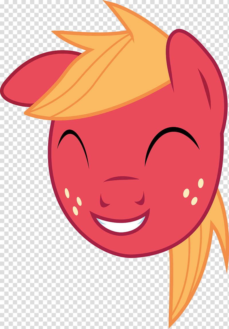 Big Mac Smile, red unicorn illustration transparent background PNG clipart