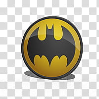 Batman Boot Animation, round yellow and black Batman icon transparent background PNG clipart