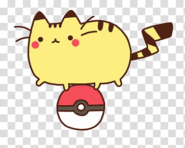Pusheen the cat, brown cat and Pokemon ball illustration transparent background PNG clipart
