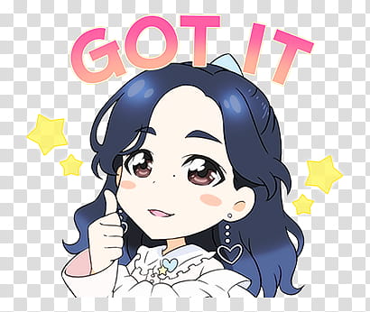 TWICE LINE STICKERS Candy pop edition, female character showing thumbs up illustration transparent background PNG clipart