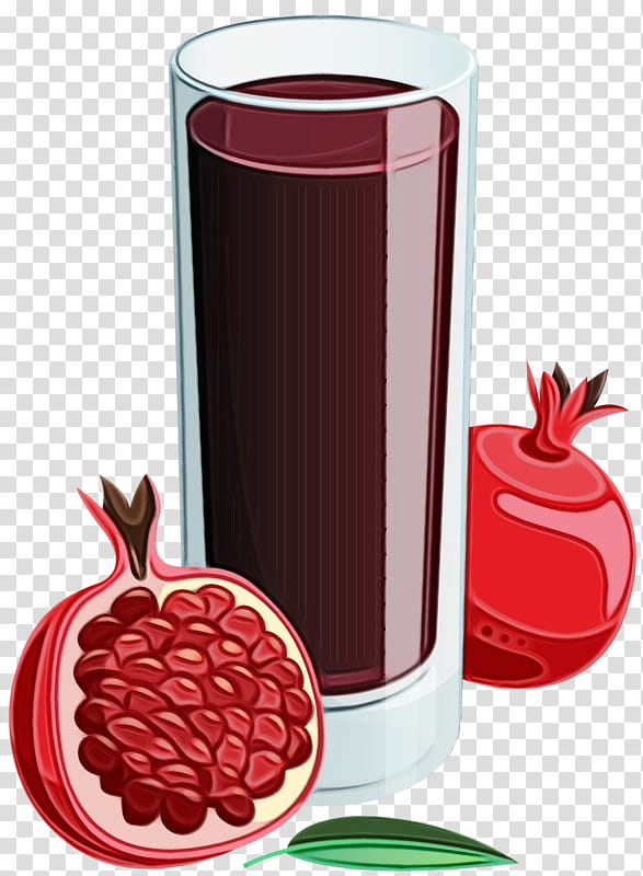 juice pomegranate food strawberry juice drink, Watercolor, Paint, Wet Ink, Pomegranate Juice, Ingredient, Superfruit, Cranberry Juice transparent background PNG clipart