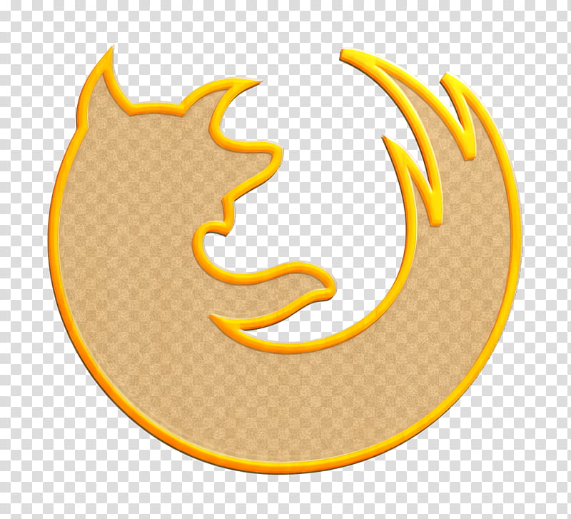 browser icon firefox icon line icon, Social Icon, Icon, Yellow, Logo, Symbol transparent background PNG clipart