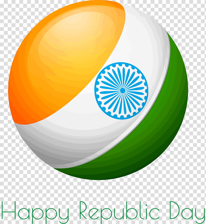 Happy India Republic Day, Flag, Logo, Ball transparent background PNG clipart