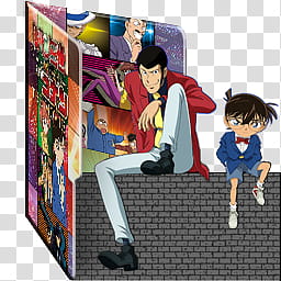 LUPIN VS CONAN THE Movie Folder Icons , LUPIN THE rd VS DETECTIVE CONAN THE Movie Folder Icon Va transparent background PNG clipart