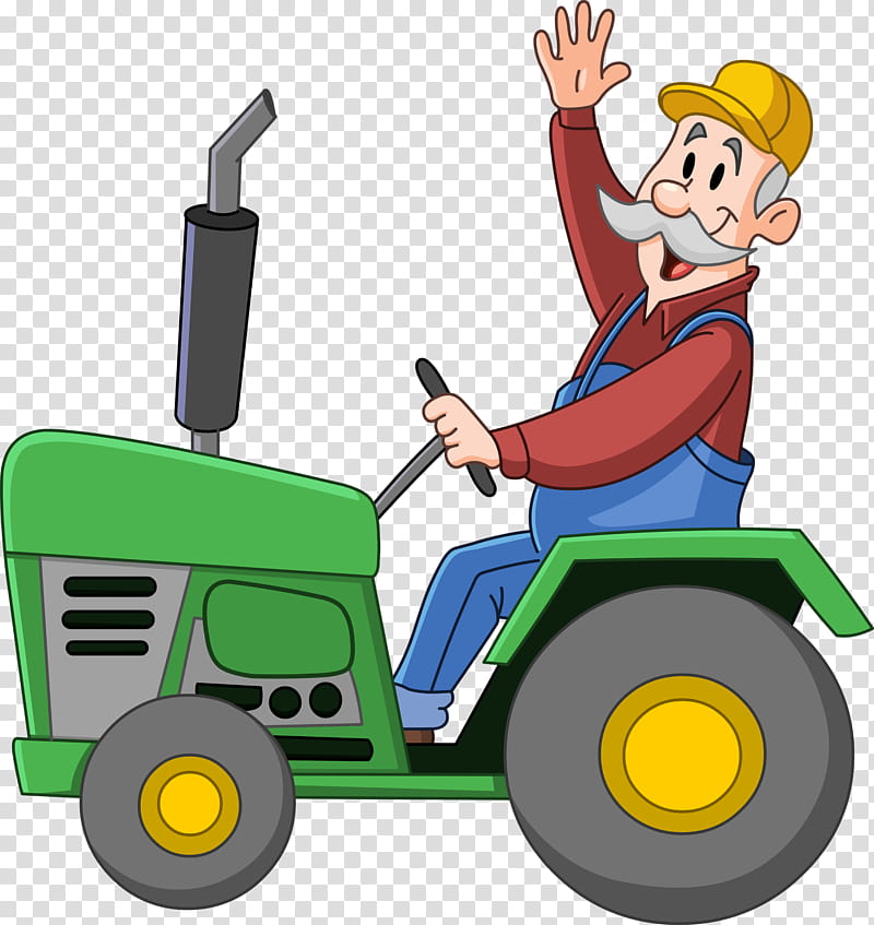 Agriculture Riding Toy, Tractor, Farm, Agriculturist, John Deere, Plough, Vehicle, Cartoon transparent background PNG clipart