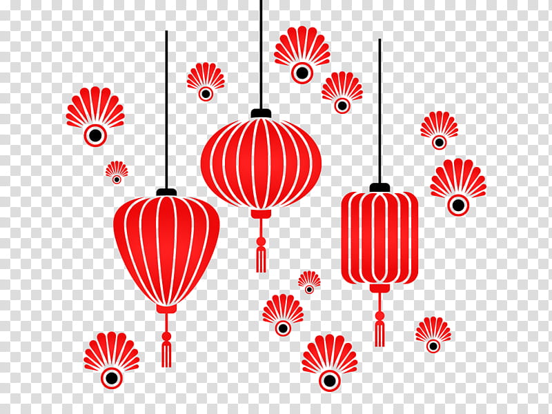 Chinese New Year Red, China, Festival, Holiday, Flat Design, Lunar New Year, Color, Flower transparent background PNG clipart