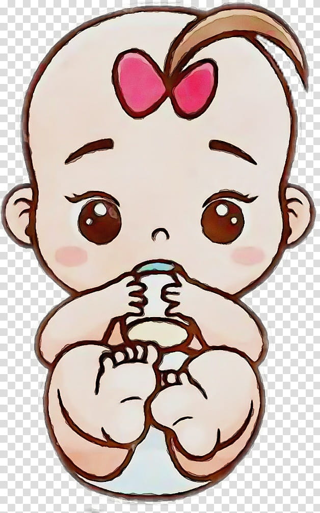 Infant Baby Bottles Cartoon Child Smile, Watercolor, Paint, Wet Ink, Pacifier, Toddler, Boy, Face transparent background PNG clipart