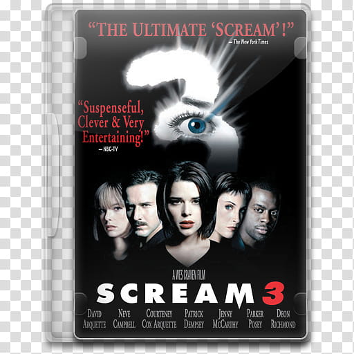 Movie Icon Mega , Scream , Scream  movie cover transparent background PNG clipart