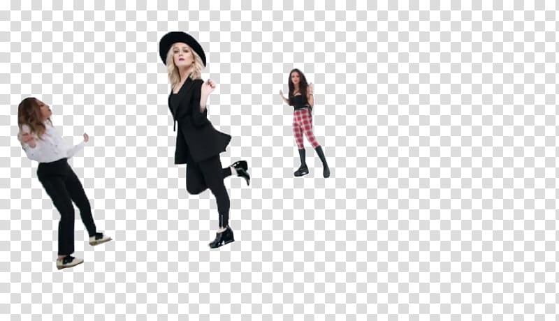woman in black dress wearing wide brim fedora hat transparent background PNG clipart