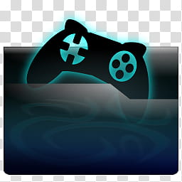 Black Pearl Dock Icons Set, BP Folder Games Aqua transparent background PNG clipart