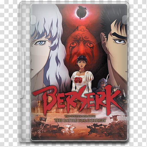 Movie Icon Mega , Berserk, The Golden Age Arc II, The Battle for Doldrey, Berserk movie case transparent background PNG clipart