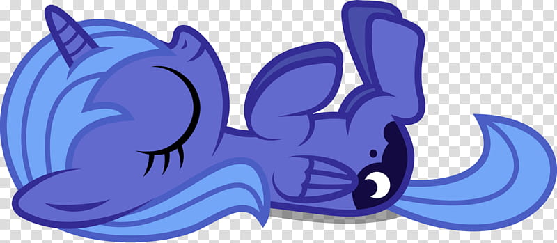 Sleeping Luna Filly, blue and purple My Little Pony illustration transparent background PNG clipart