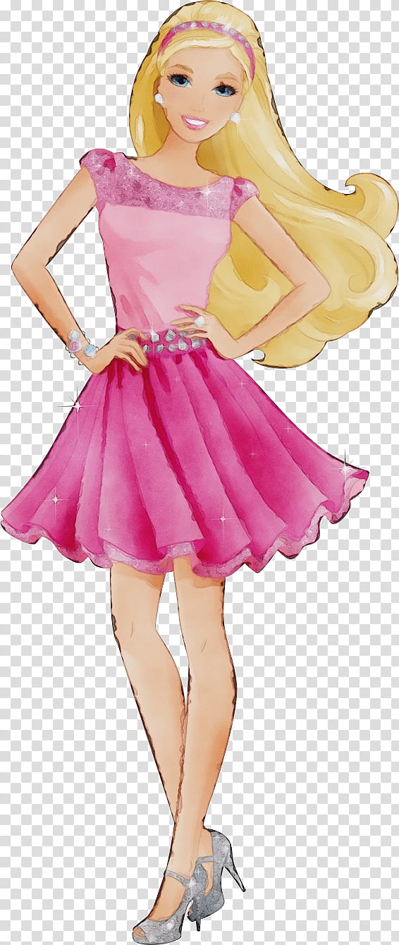 Cocktail, Barbie, Doll, Fashion Doll, Toy, Barbie The Pearl Princess, Pink, Clothing transparent background PNG clipart