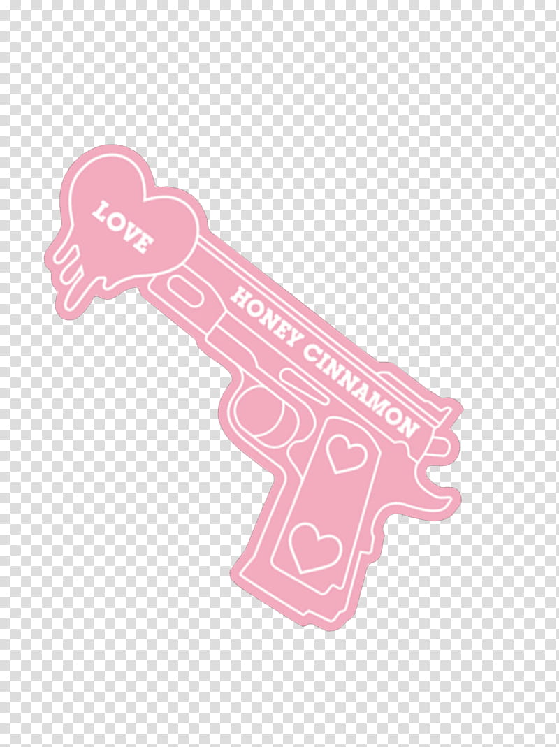 Mochi, pink gun and heart love-themed illustration transparent background PNG clipart