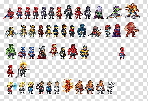 Marvel LSW Project ., assorted anime characters transparent background PNG clipart