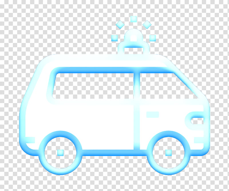 Car icon Ambulance icon Transportation icon, Blue, Police Car, Vehicle, City Car, Van, Law Enforcement, Electric Blue transparent background PNG clipart