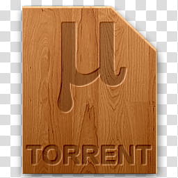 Wood icons for file types, torrent, Torrent logo transparent background PNG clipart