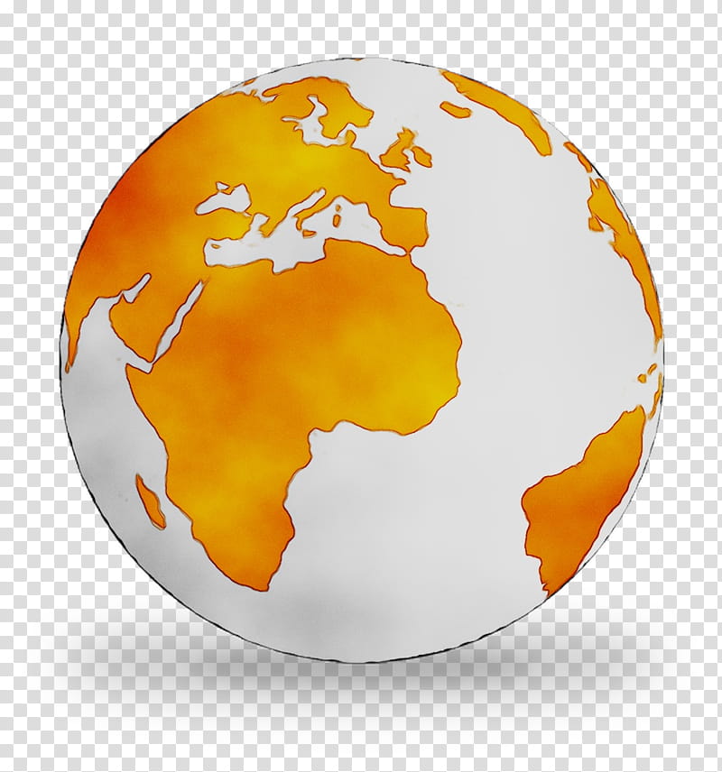 Earth Symbol, World, Globe, Planet, Orange transparent background PNG clipart