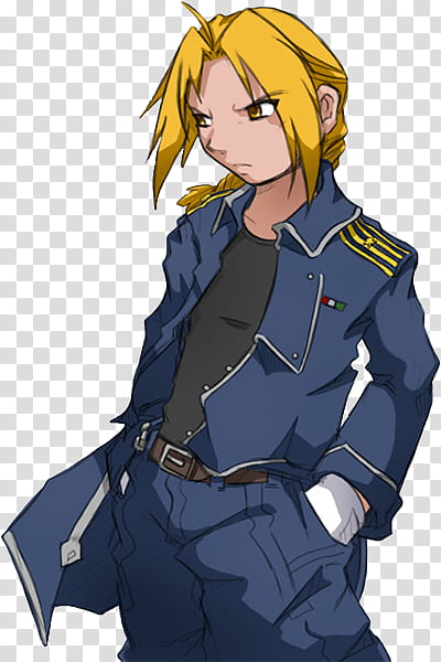 Anime Guys, Full Metal Alchemist male character transparent background PNG clipart