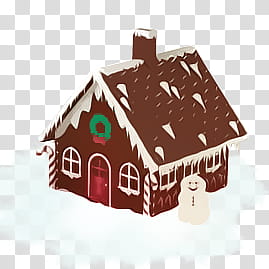 Christmas, ginger bread house illustration transparent background PNG clipart