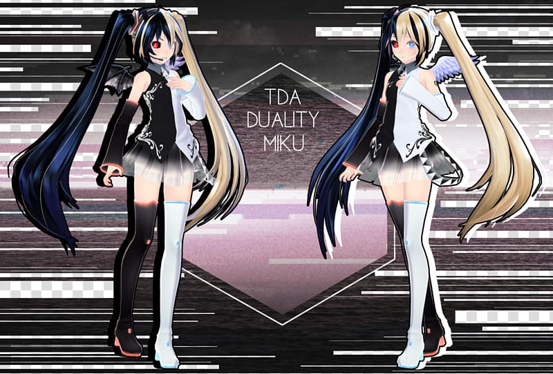 TDA Duality Miku DL, TDA Dualiy MIKU transparent background PNG clipart