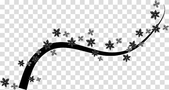 Mixed brushes, black petaled flower illustration transparent background PNG clipart