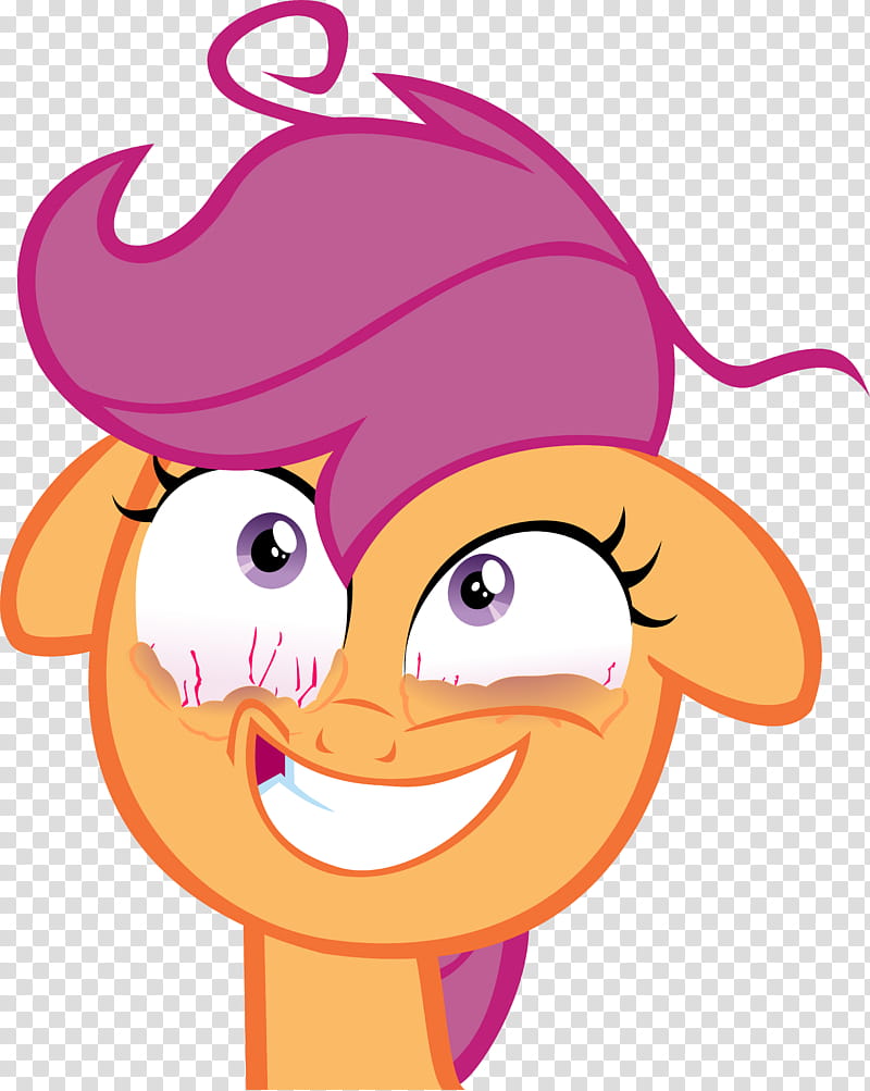 Sleepless Scootaloo, brown and pink My Little Pony illustration transparent background PNG clipart