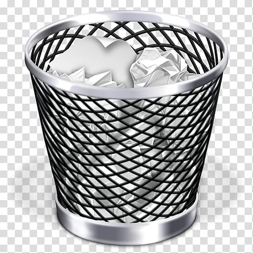 Temas negros mac, gray and black metal trash bin transparent background PNG clipart