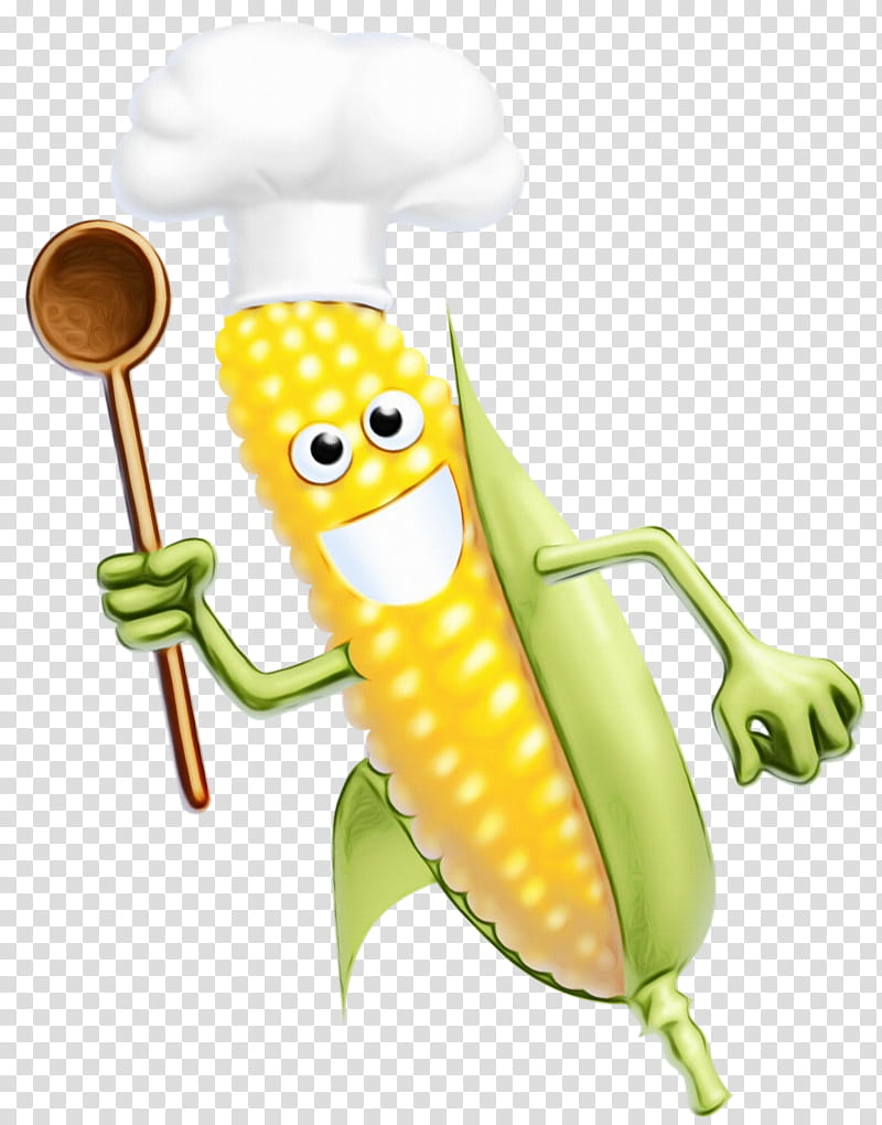 Frozen Food, Watercolor, Paint, Wet Ink, Corn On The Cob, Vegetable, Sweet Corn, Maize transparent background PNG clipart