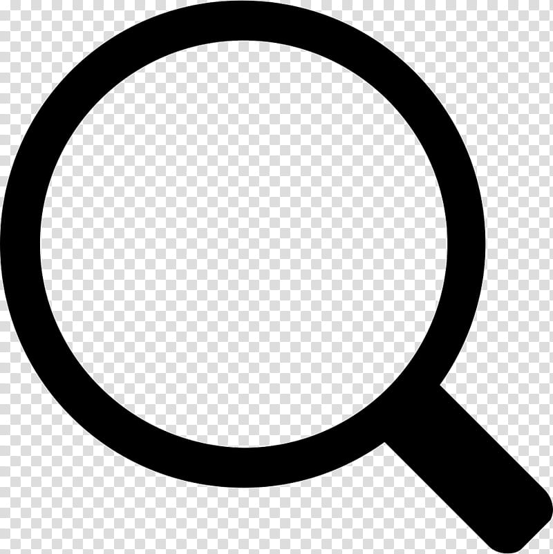 Magnifying Glass, Search Box, Button, Data, Magnification, Circle, Line, Blackandwhite transparent background PNG clipart