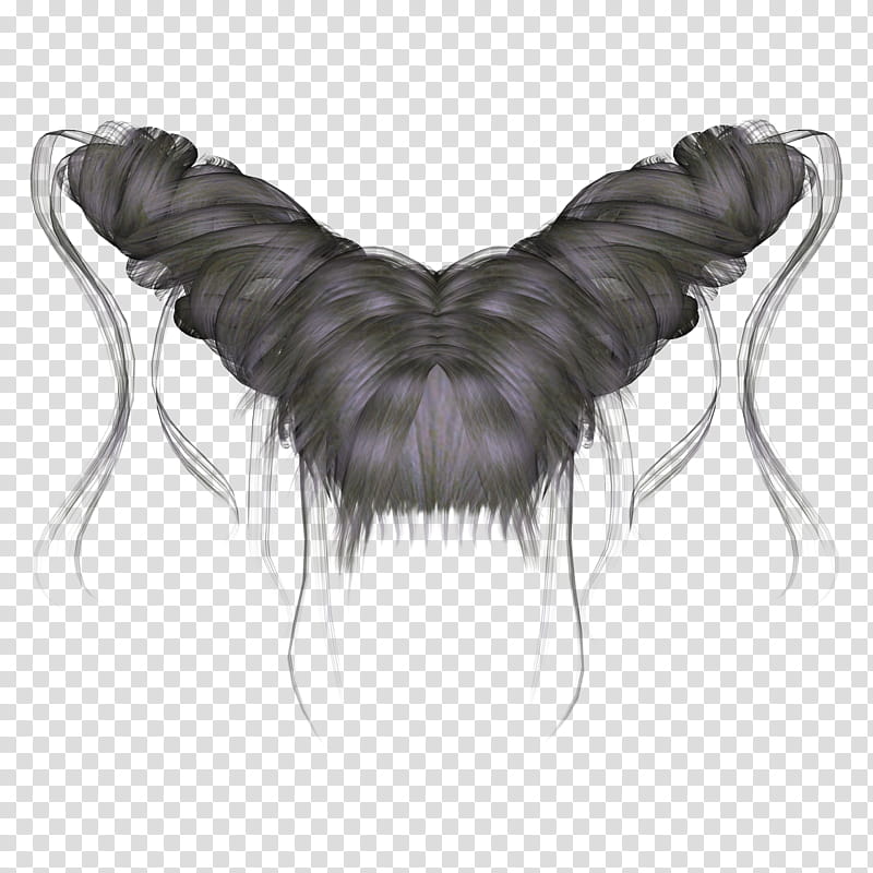 Gothic Hairstylez, gray hair illustration transparent background PNG clipart