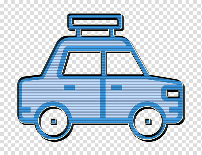 Car icon Cab icon Taxi icon, Vehicle, Transport, Line, Police Car transparent background PNG clipart