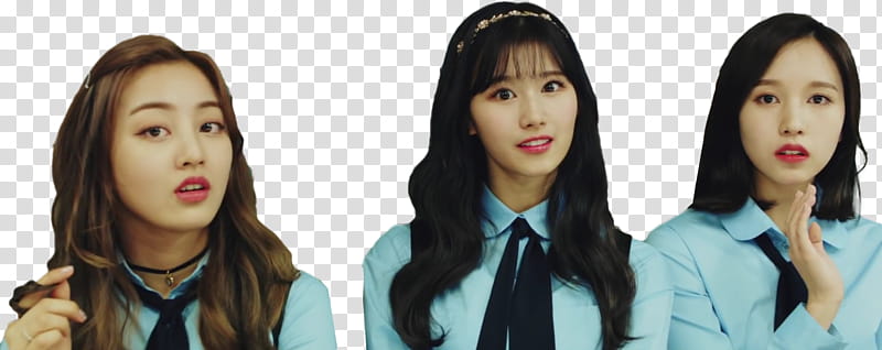 TWICE What Is Love MV, three blue tops transparent background PNG clipart