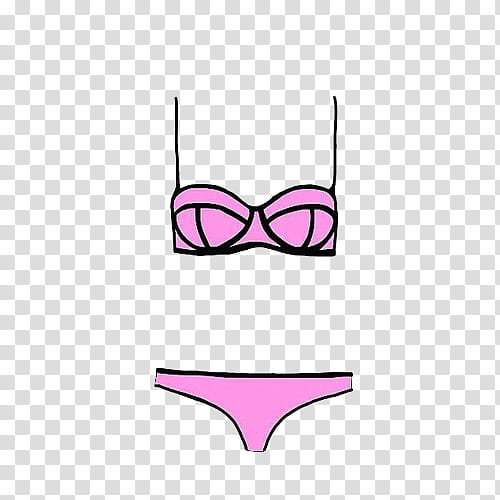 overlays, pink neoprene bra and pantie illustration transparent background PNG clipart