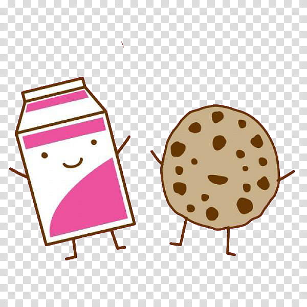 variados, milk carton and chocolate-chip cookie transparent background PNG clipart