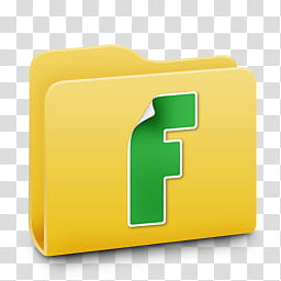 Misc s, yellow and green f folder icon transparent background PNG clipart