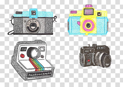 Many, four camera transparent background PNG clipart